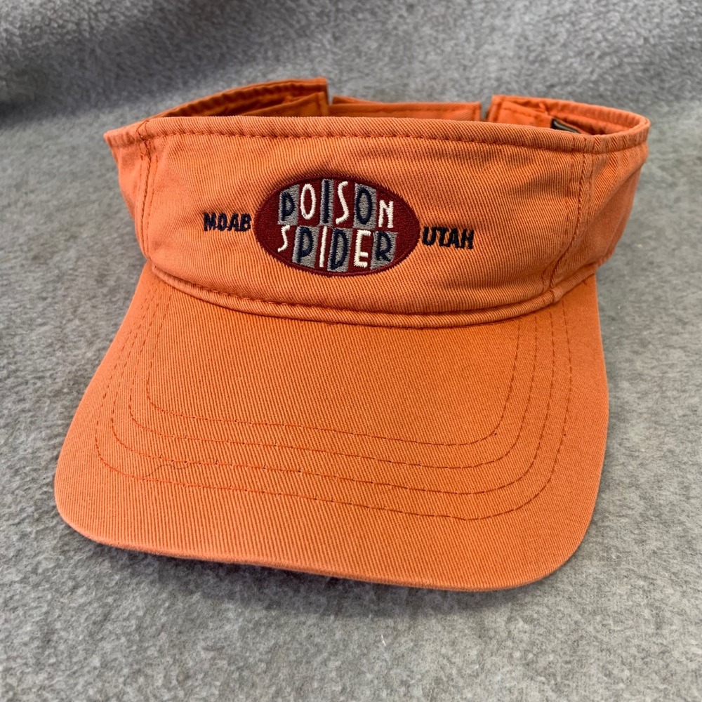 Poison Spider Moab Utah Adult Orange Ouray Sportswear Sun Visor OSFM